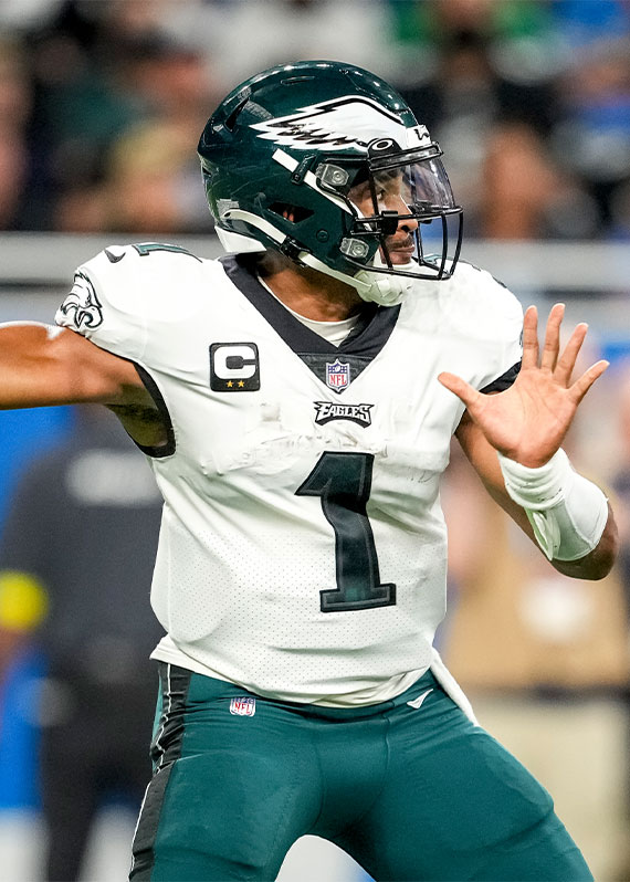 Jalen Hurts has led the Eagles to a 7-0 record.